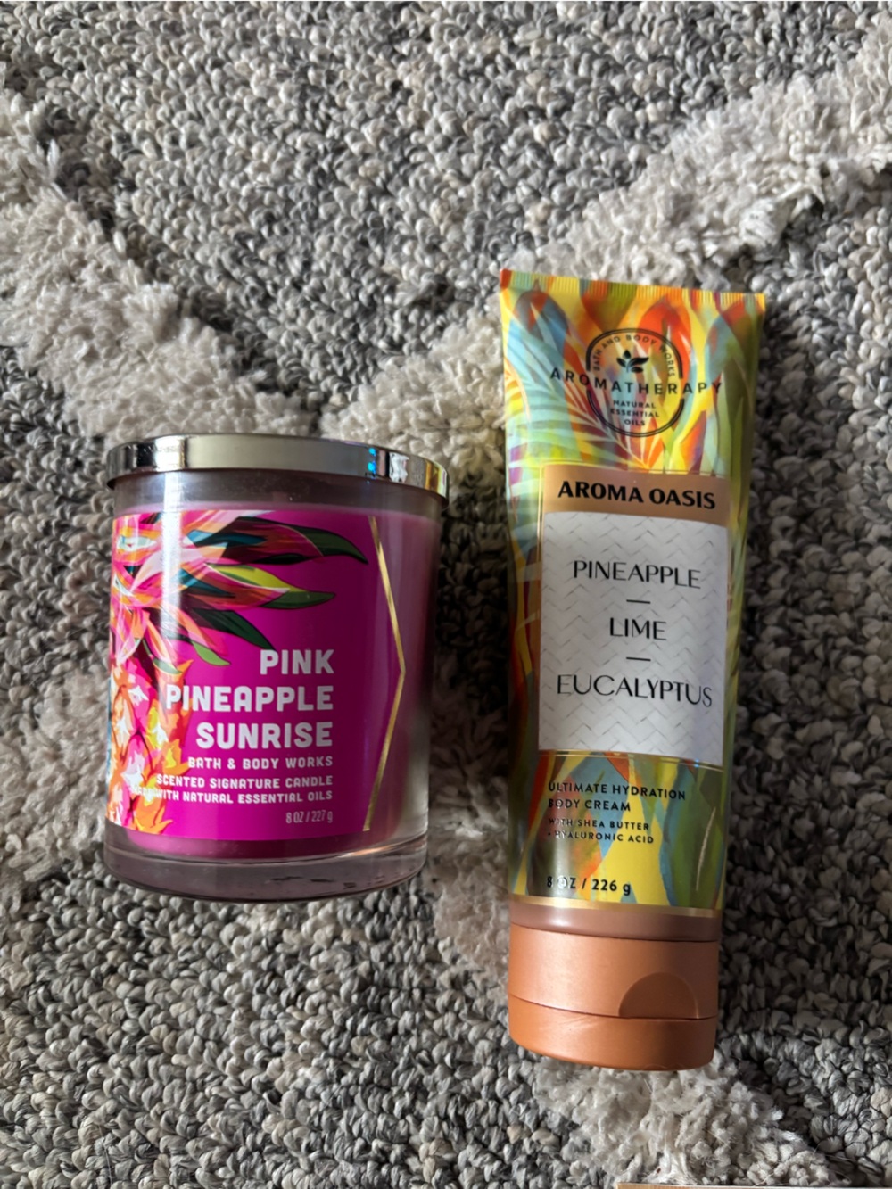 Body cream and candle